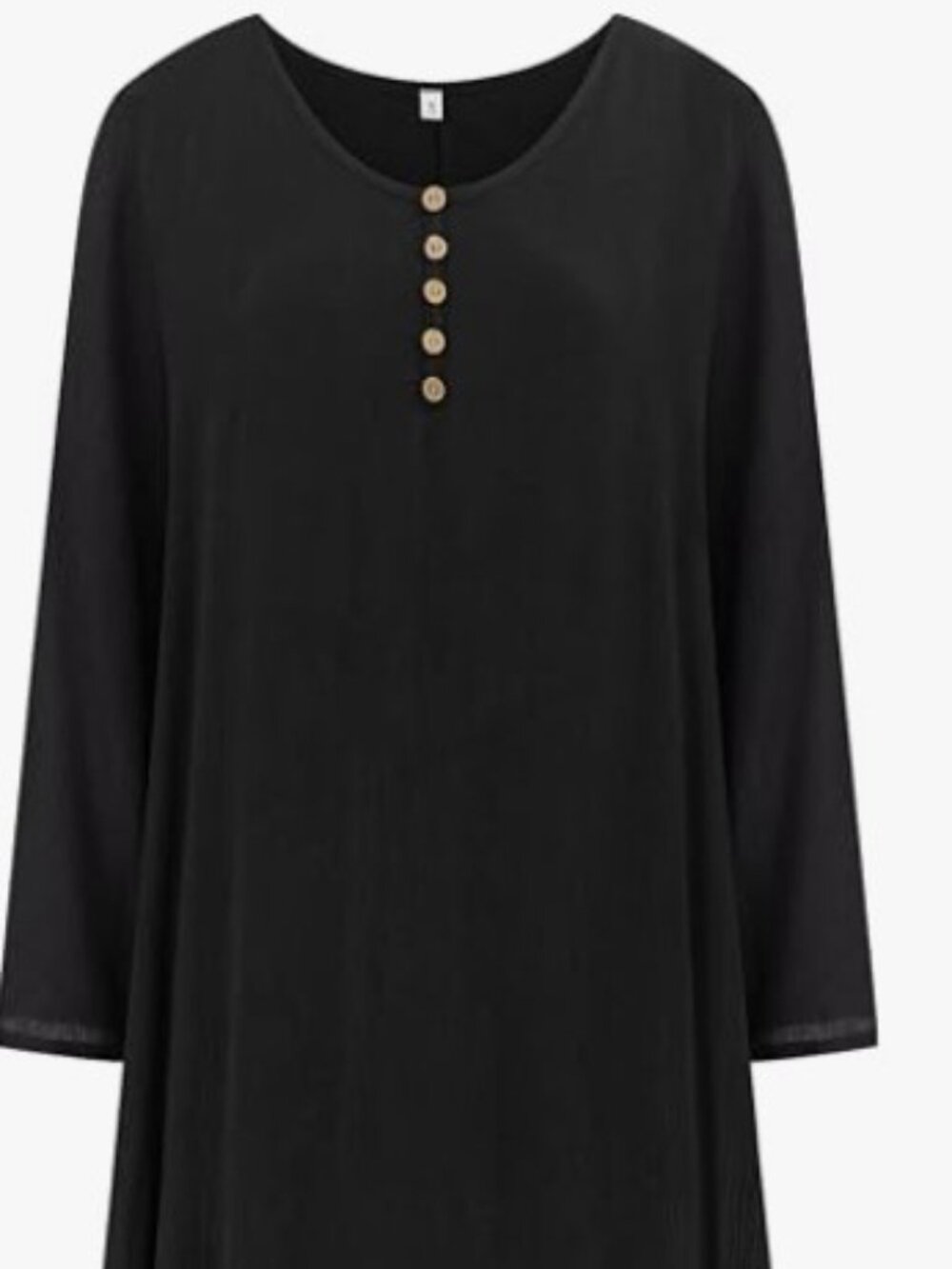 Long Sleeve V Neck Casual Irregular Hem Maxi Dress size 3XL - Picture 10 of 13